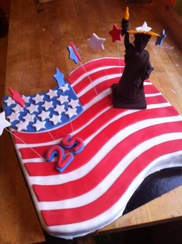 statut de la libertén chocolat plastique, modelage, papou, pâtissier, alsace, USA, drapeau, wedding cake